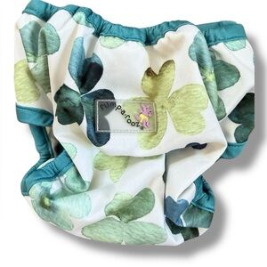 3 for $12 Cloth Diaper Cover for Newborn Baby by Rumparooz Green Clover